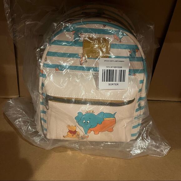 Loungefly Disney Winnie The Pooh Heffalump Stripe Mini Backpack - Picture 7 of 15